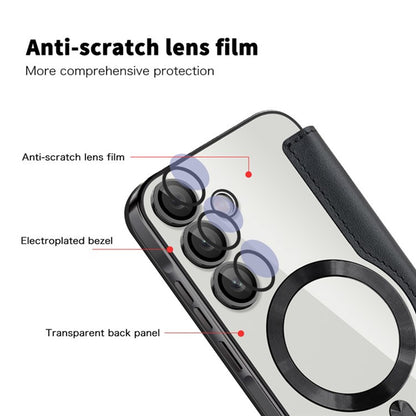 MagSafe-fodral för Samsung Galaxy A55 5G A556, Techsuit, SmartMag Book, Svart