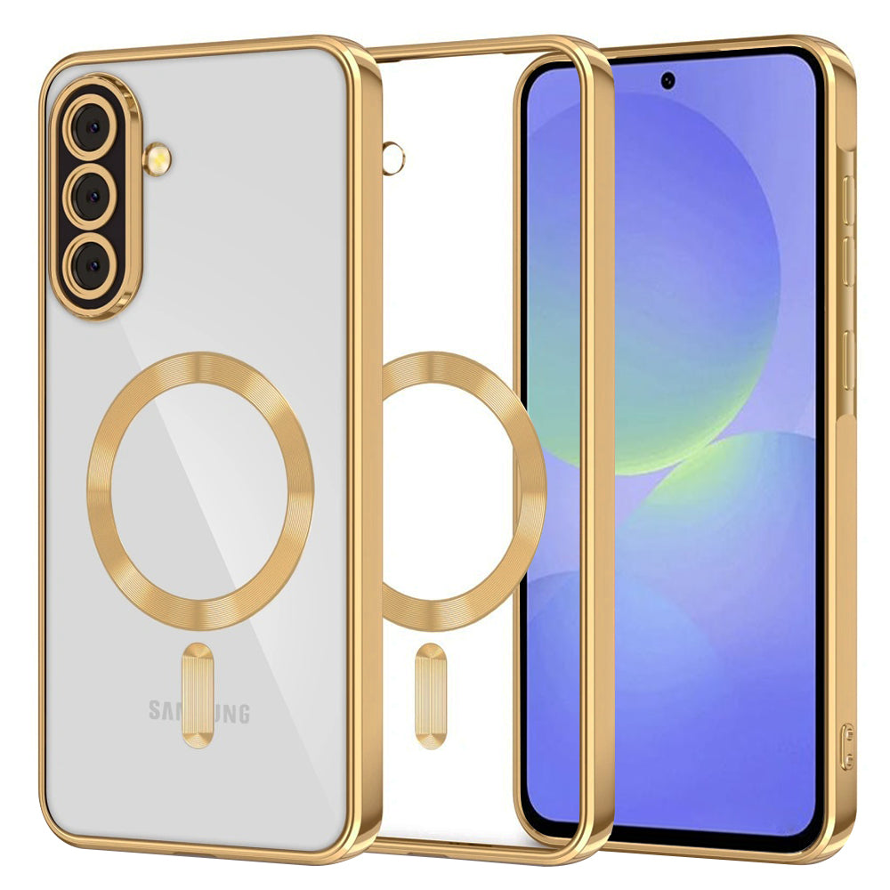 MagSafe-fodral för Samsung Galaxy A56 A566 / A36 A366, Techsuit, Luxury Crystal, Guld