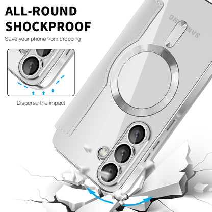 MagSafe-fodral för Samsung Galaxy A56 A566, Techsuit, SmartMag Book, Grå