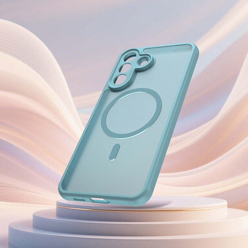MagSafe-fodral för Samsung Galaxy A57 5G, Techsuit, HaloFrost II, Ljusgrön