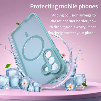 MagSafe-fodral för Samsung Galaxy A57 5G, Techsuit, HaloFrost II, Ljusgrön