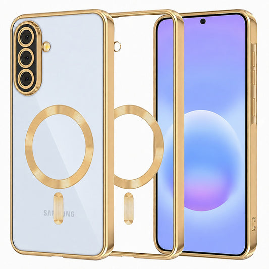 MagSafe-fodral för Samsung Galaxy A57 5G, Techsuit, Luxury Crystal, Guld
