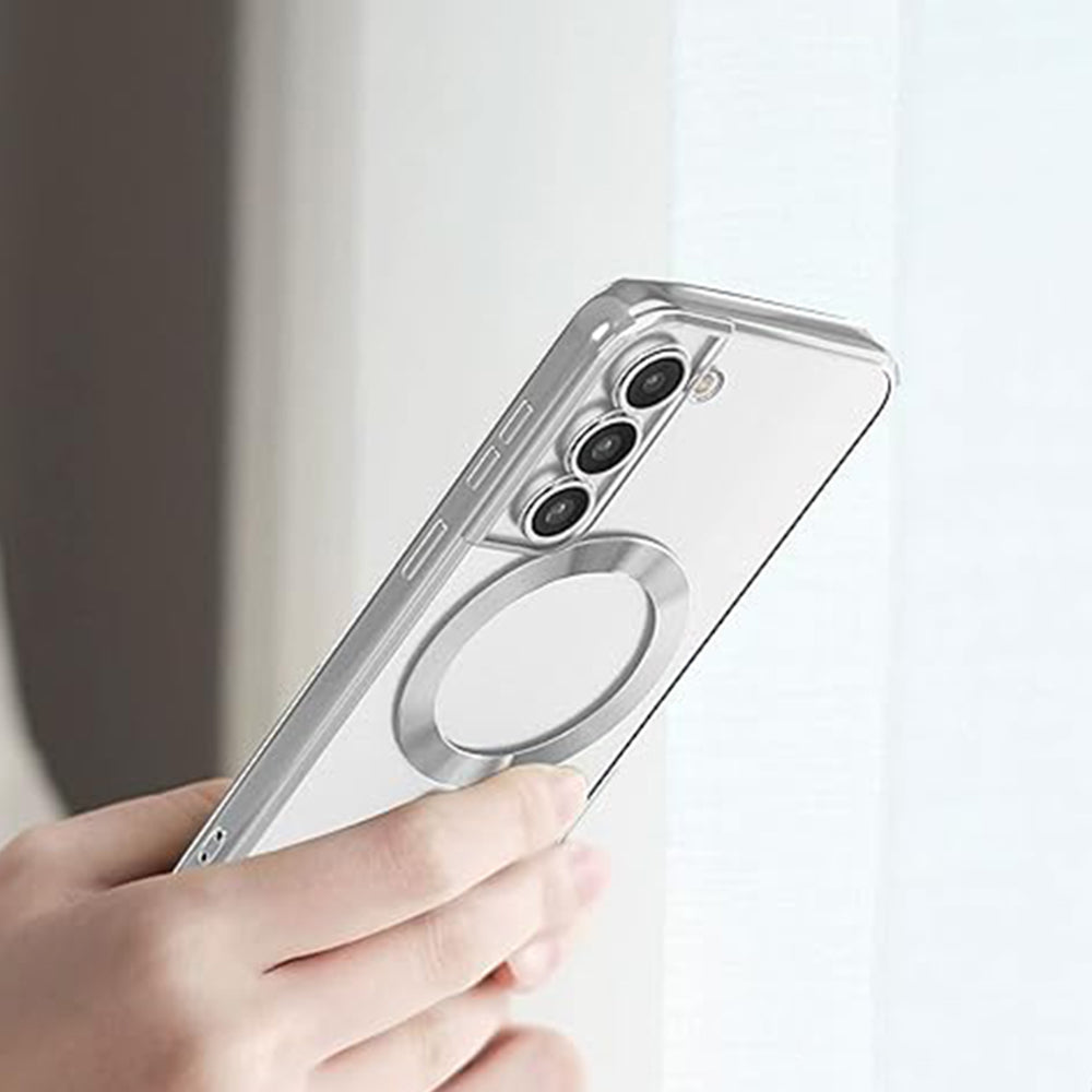 MagSafe-fodral för Samsung Galaxy S21 FE 5G G990, Techsuit, Luxury Crystal, Mörkblå