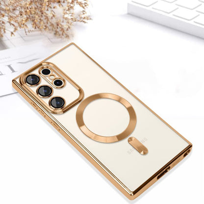 MagSafe Case for Samsung Galaxy S22 Ultra 5G S908, Techsuit, Luxury Crystal, Dark Green