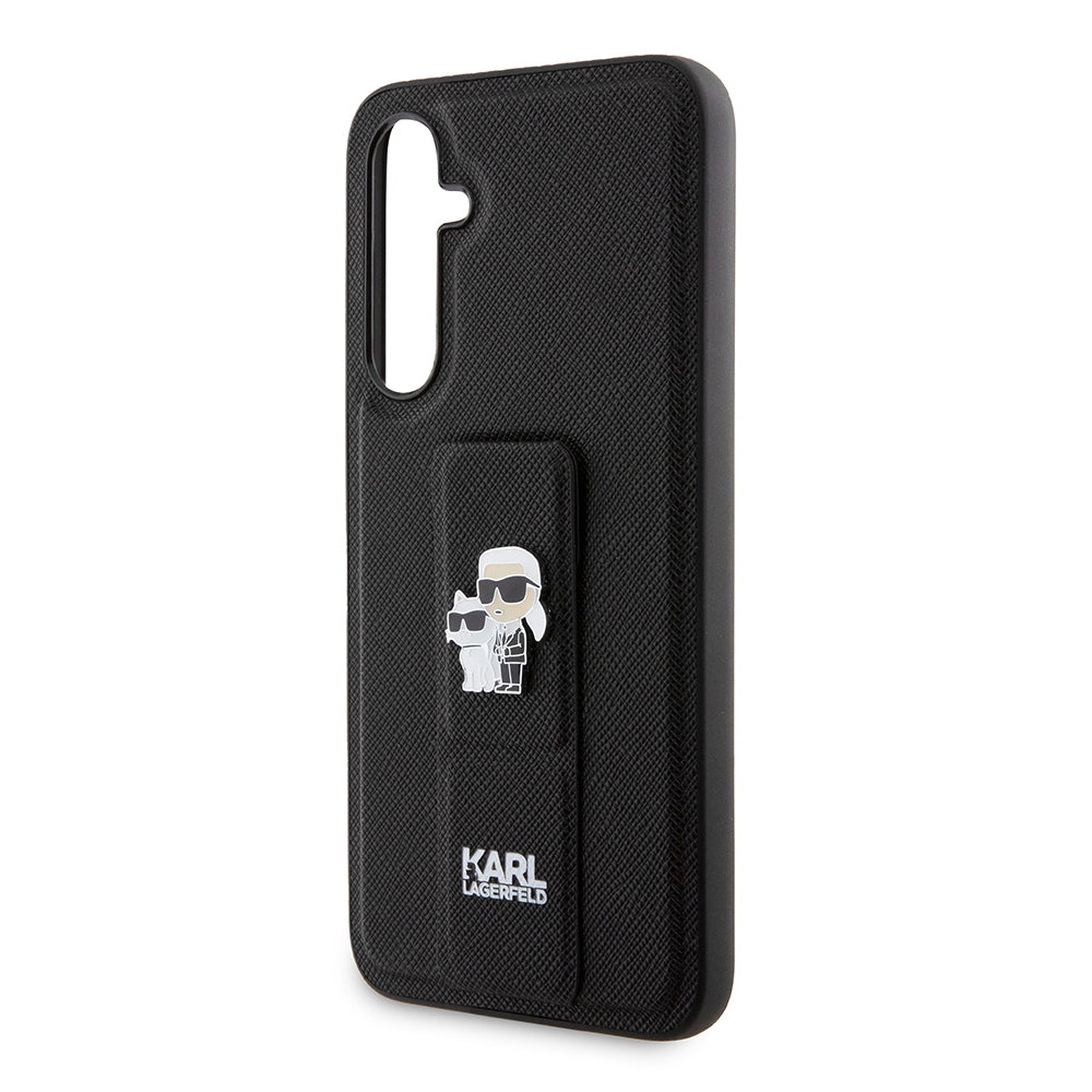 MagSafe-fodral för Samsung Galaxy S23 FE S711, Karl Lagerfeld, Saffiano Gripstand Karl & Choupette, Blå