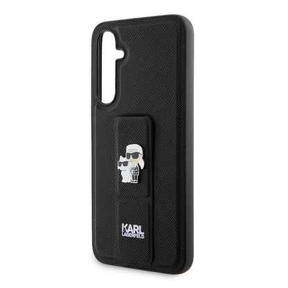 MagSafe-fodral för Samsung Galaxy S23 FE S711, Karl Lagerfeld, Saffiano Gripstand Karl & Choupette, Blå