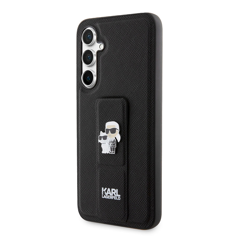MagSafe-fodral för Samsung Galaxy S23 FE S711, Karl Lagerfeld, Saffiano Gripstand Karl & Choupette, Blå