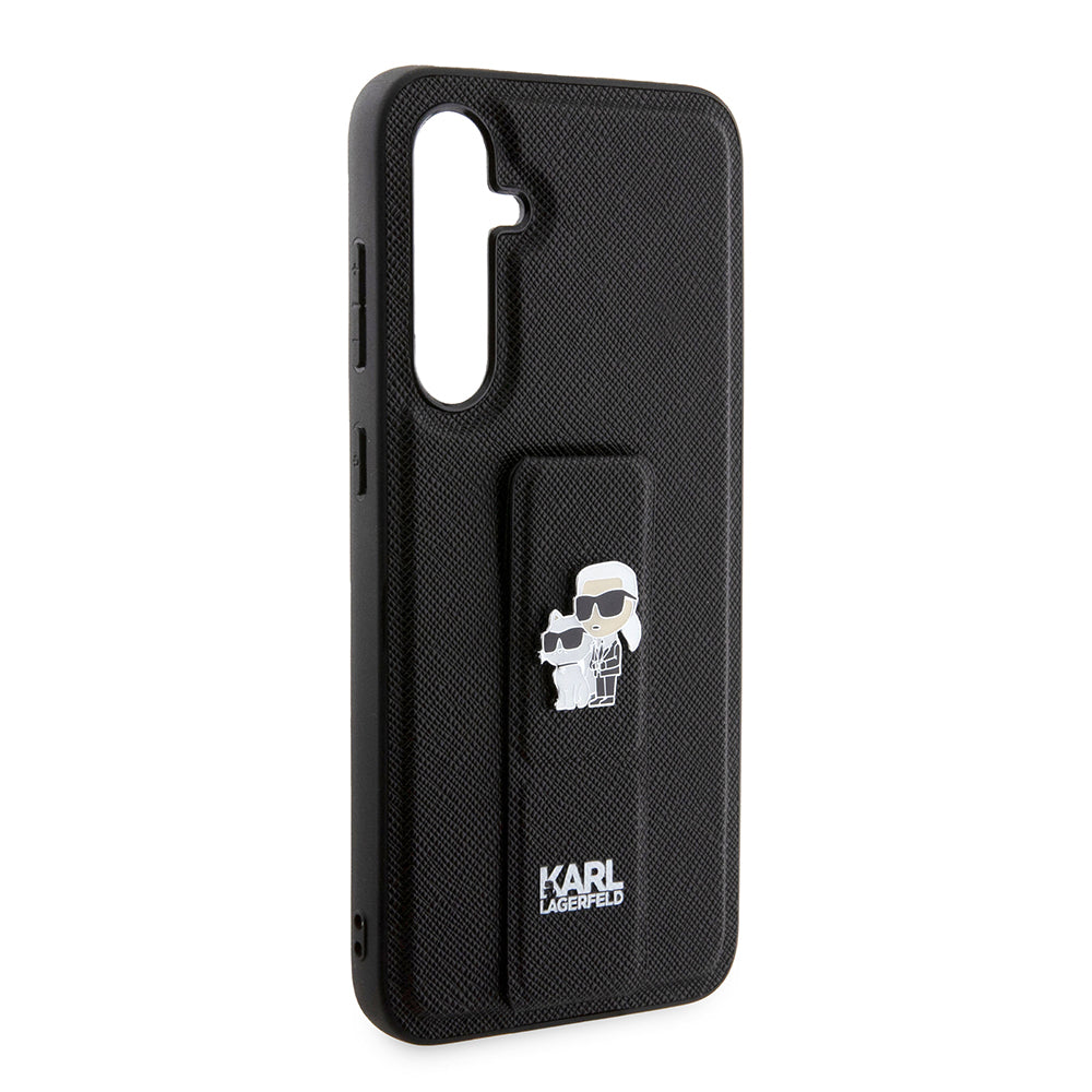 MagSafe-fodral för Samsung Galaxy S23 FE S711, Karl Lagerfeld, Saffiano Gripstand Karl & Choupette, Blå