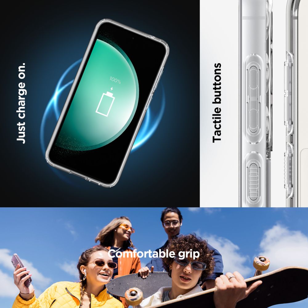 MagSafe-skal för Samsung Galaxy S23 FE S711, Spigen, Ultra Hybrid OneTap Ring, Transparent