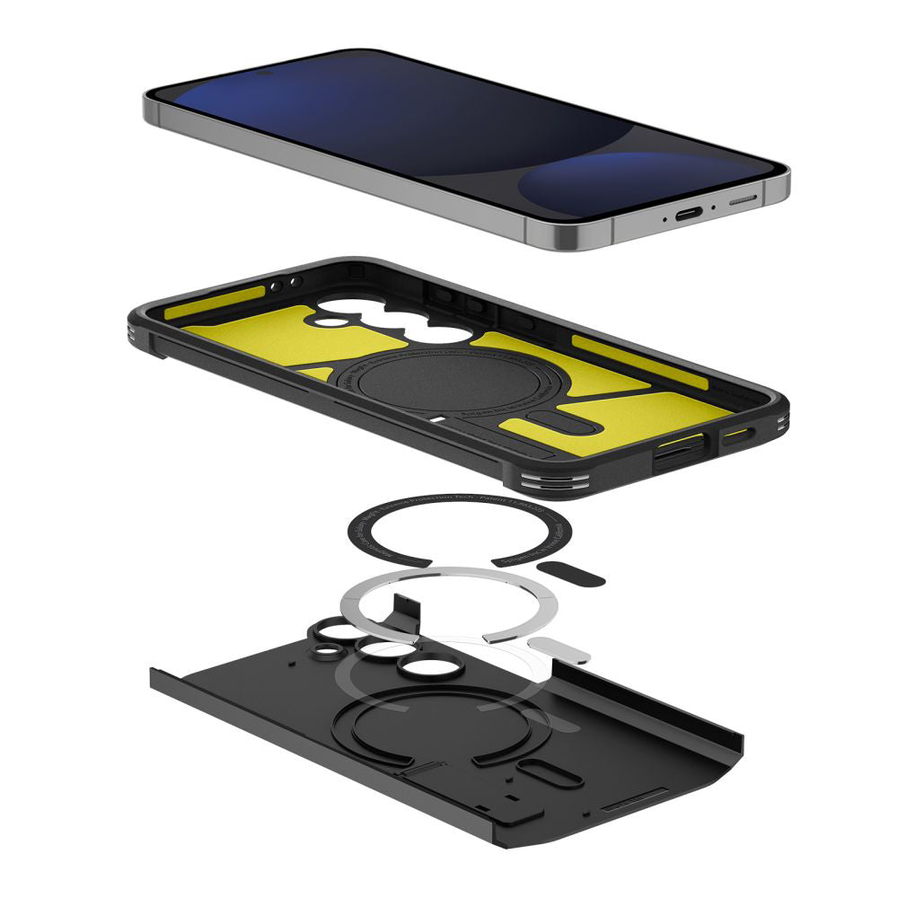 MagSafe-skal för Samsung Galaxy S24 FE S721, Spigen, Tough Armor, Svart ACS08625