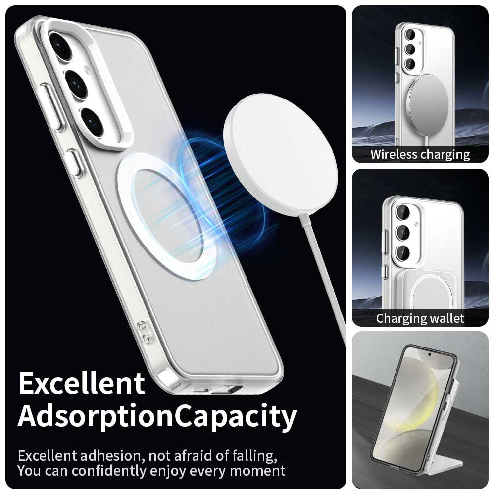 MagSafe-fodral för Samsung Galaxy S24 FE S721, Techsuit, CandyCase, Vit