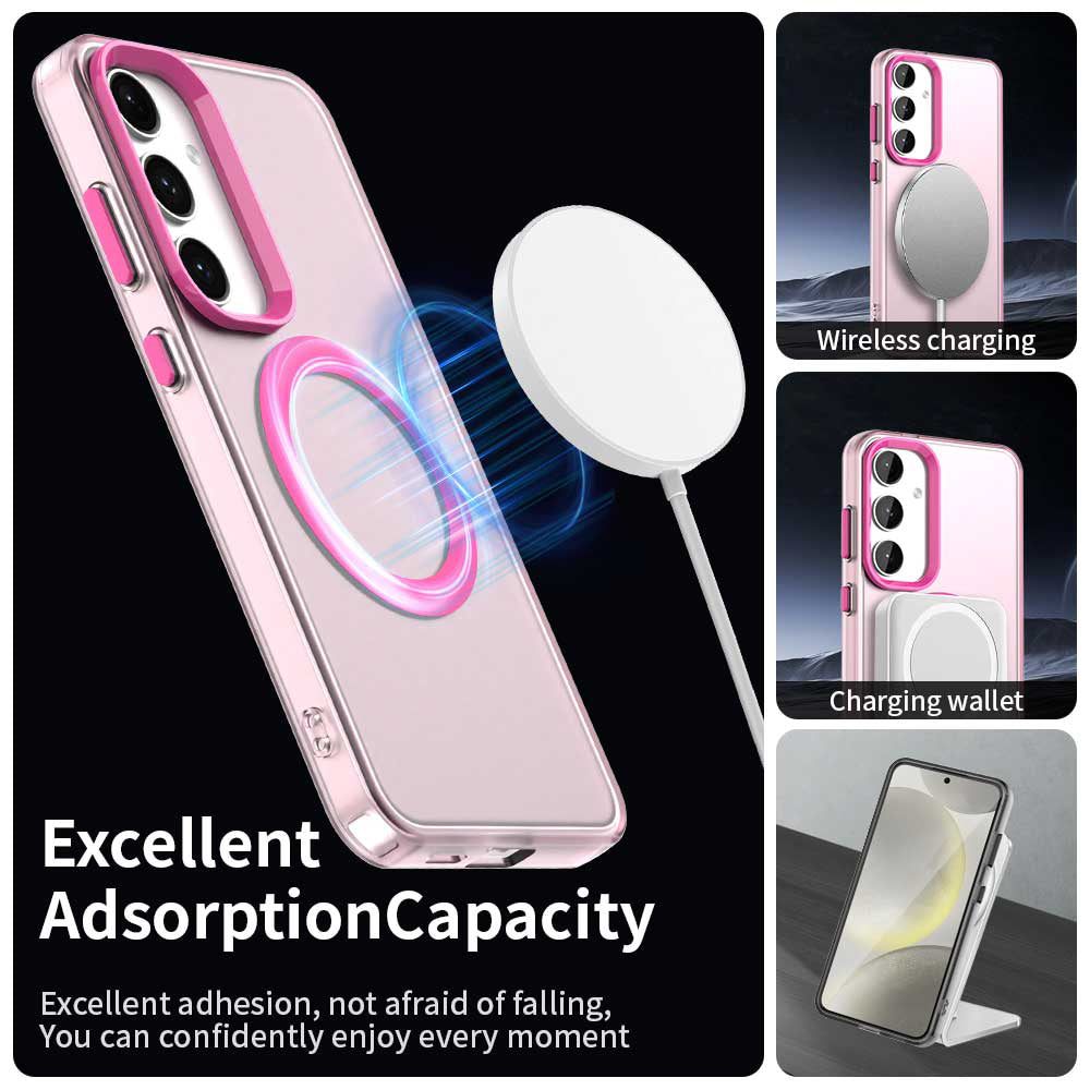 MagSafe-fodral för Samsung Galaxy S24 FE S721, Techsuit, CandyCase, Rosa