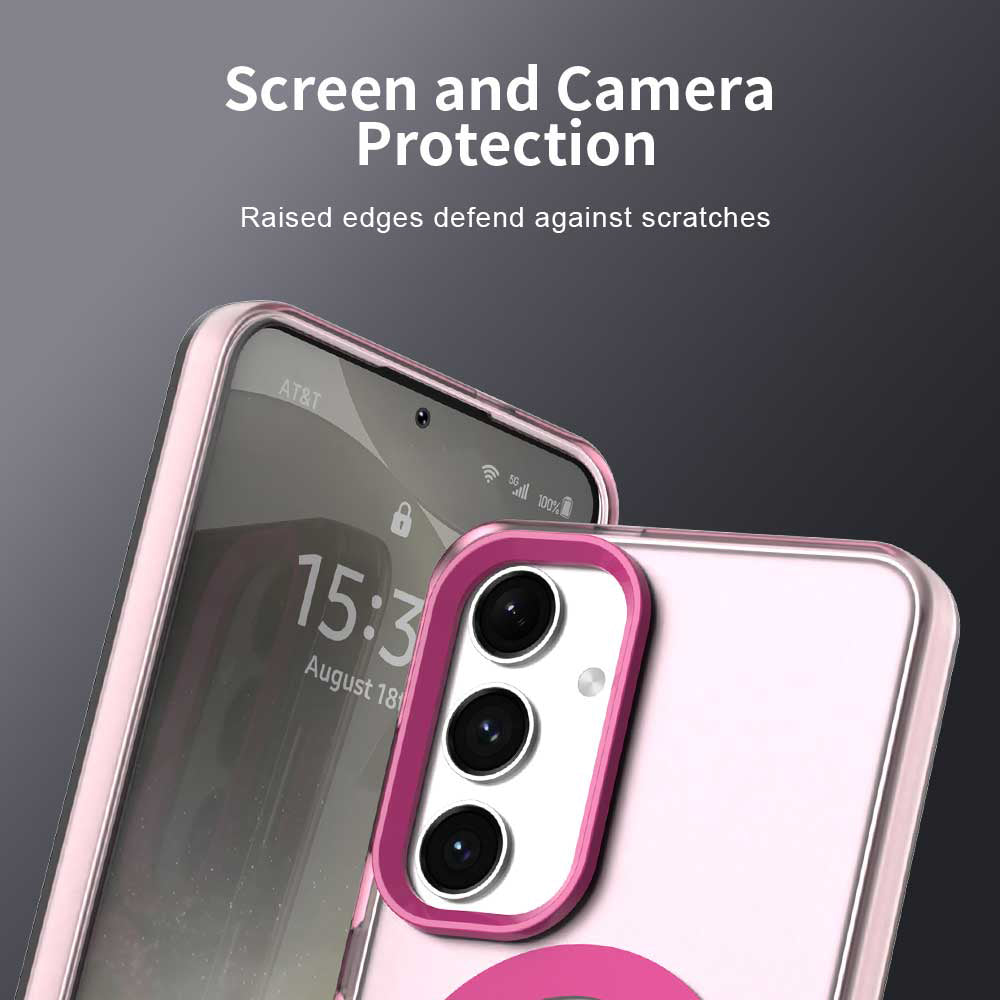 MagSafe-fodral för Samsung Galaxy S24 FE S721, Techsuit, CandyCase, Rosa