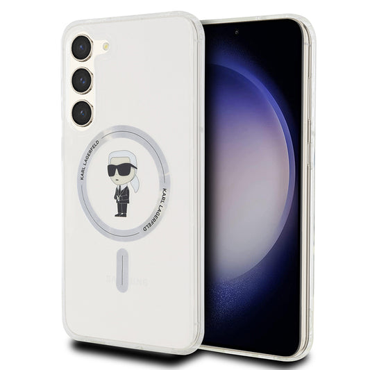 MagSafe-skal för Samsung Galaxy S24+ S926, Karl Lagerfeld, IML Ikonik Karl, Transparent