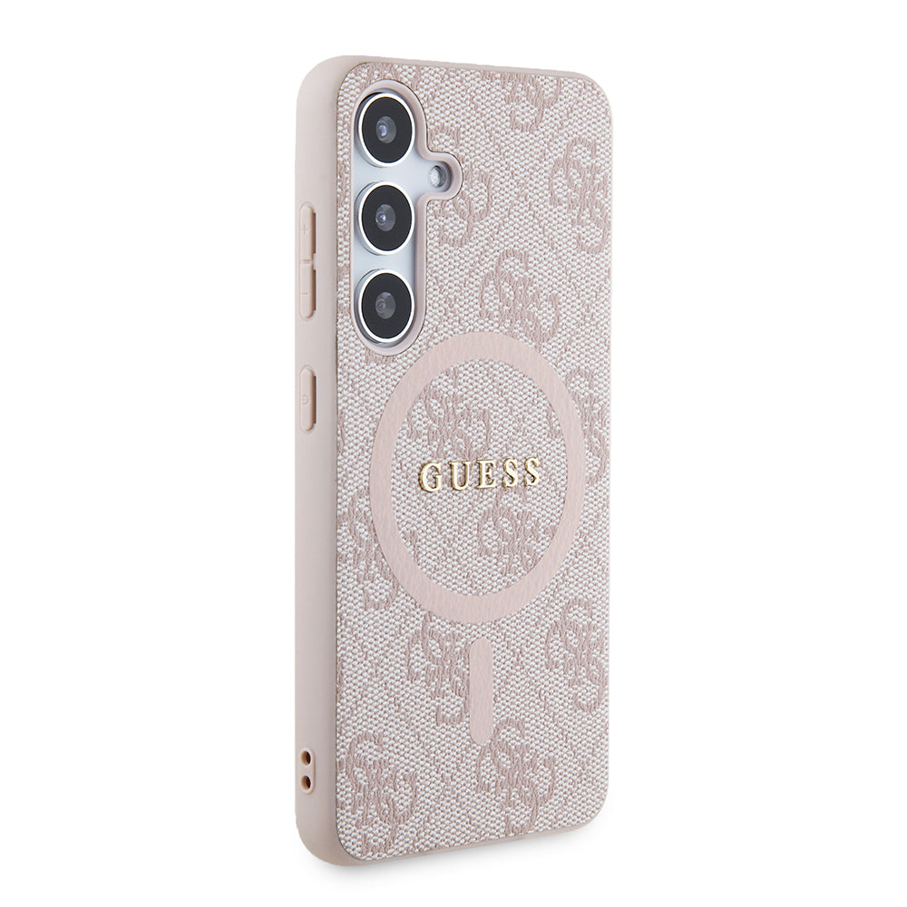 MagSafe Case for Samsung Galaxy S24 S921, Guess, 4G Collection, Pink
