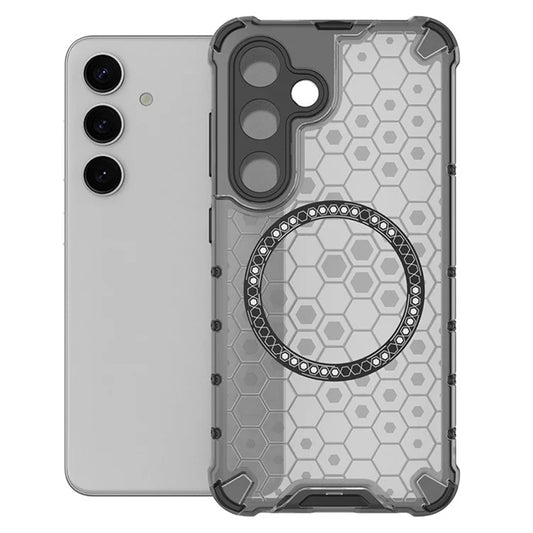 MagSafe-fodral för Samsung Galaxy S24 S921, Techsuit, HoneyComb Shield, Svart