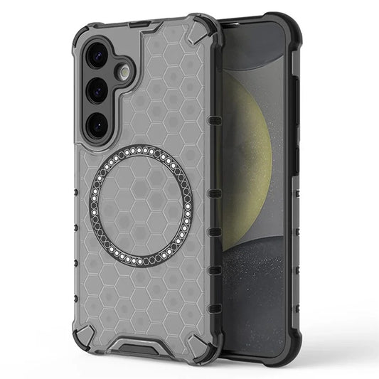 MagSafe-fodral för Samsung Galaxy S24 S921, Techsuit, HoneyComb Shield, Svart