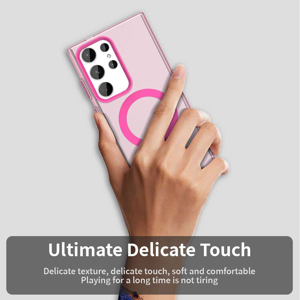 MagSafe-fodral för Samsung Galaxy S24 Ultra S928, Techsuit, CandyCase, Rosa