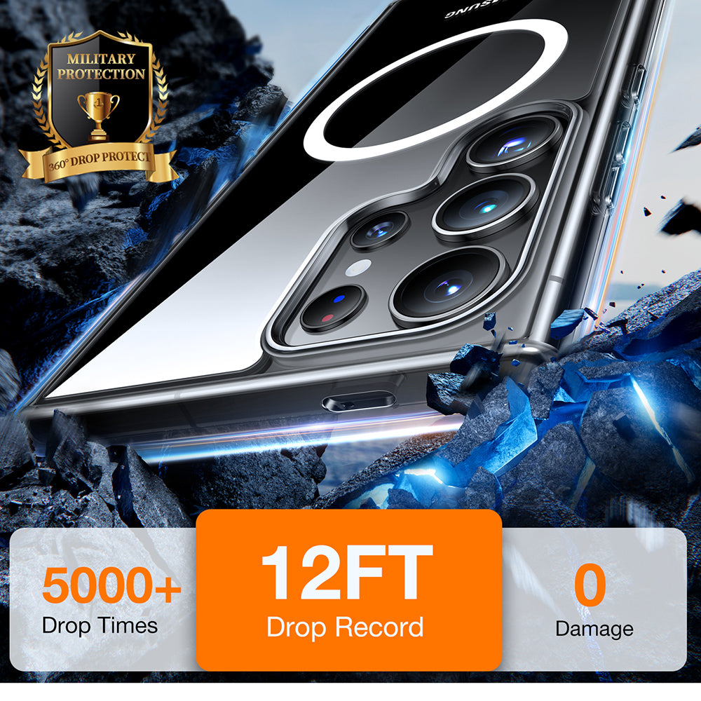 MagSafe-skal för Samsung Galaxy S24 Ultra S928, Torras, Diamond, Transparent