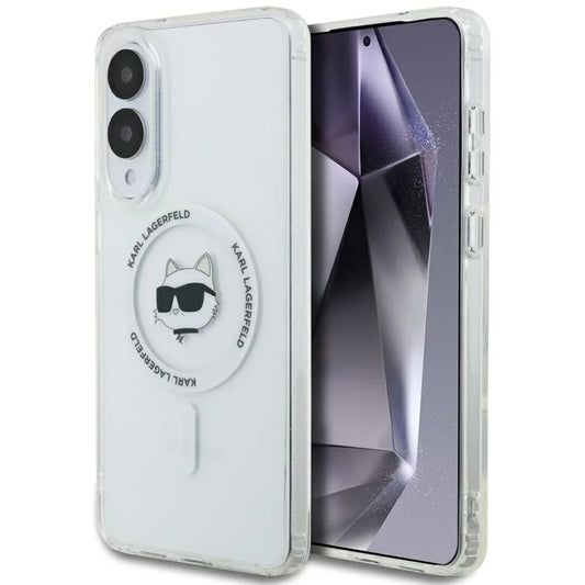 MagSafe-skal för Samsung Galaxy S25 Edge S937, Karl Lagerfeld, IML Choupette's Head, Vit