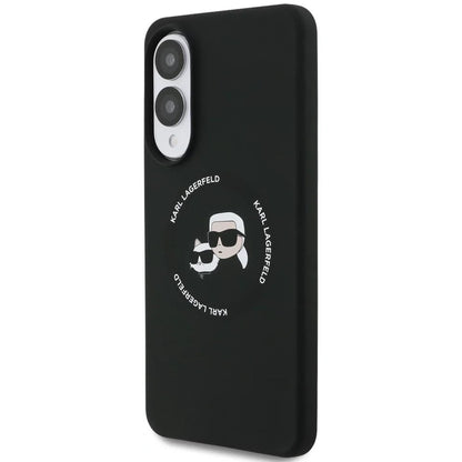 MagSafe-fodral för Samsung Galaxy S25 Edge S937, Karl Lagerfeld, Silicone Double Heads, Svart