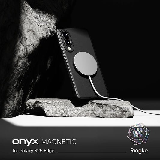 MagSafe-fodral för Samsung Galaxy S25 Edge S937, Ringke, Onyx, Svart