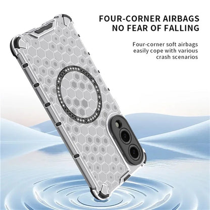 MagSafe-fodral för Samsung Galaxy S25 Edge S937, Techsuit, HoneyComb Shield, Svart