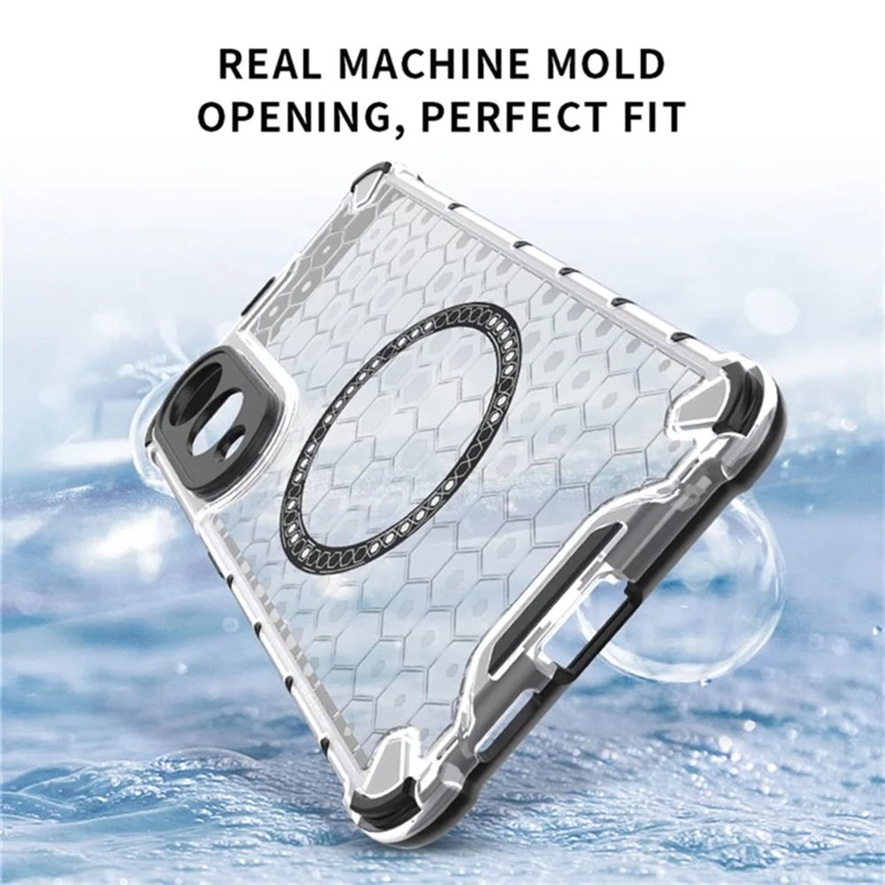 MagSafe-fodral för Samsung Galaxy S25 Edge S937, Techsuit, HoneyComb Shield, Svart