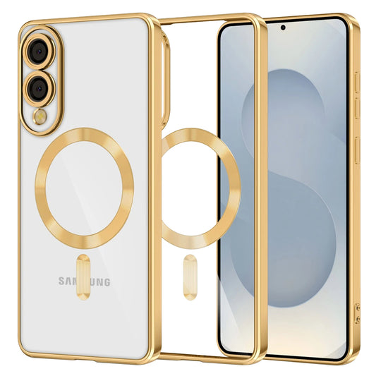 MagSafe-fodral för Samsung Galaxy S25 Edge S937, Techsuit, Luxury Crystal, Guld