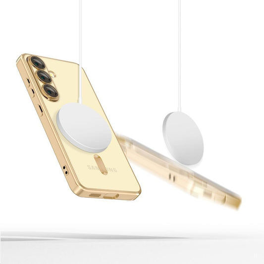 MagSafe-fodral för Samsung Galaxy S25 Edge S937, Techsuit, Luxury Crystal, Guld