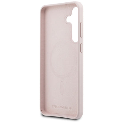 MagSafe-skal för Samsung Galaxy S25 FE, Karl Lagerfeld, Silikon Karl & Choupette's Heads, Rosa