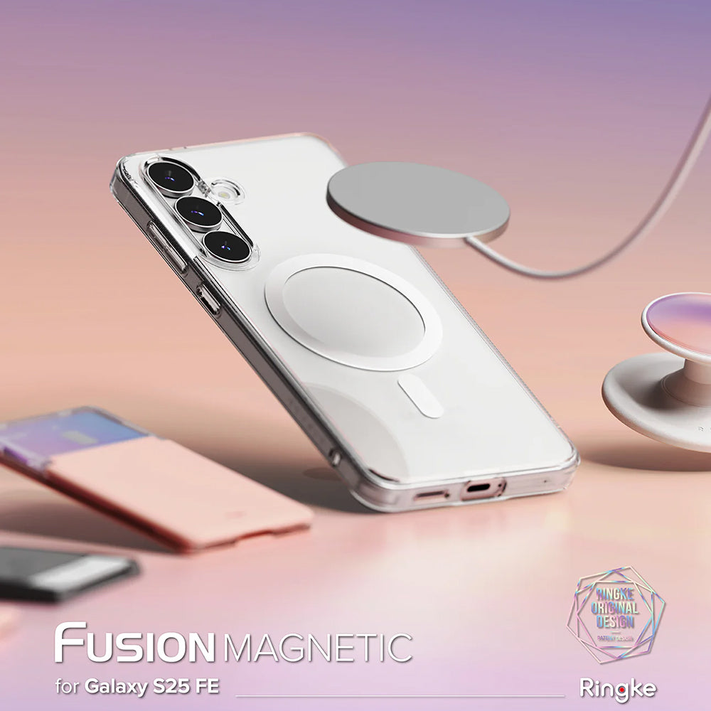 MagSafe-fodral för Samsung Galaxy S25 FE, Ringke, Fusion, Transparent