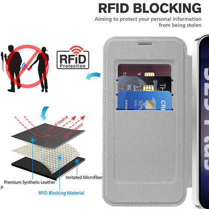 MagSafe Case for Samsung Galaxy S25+ S936, Techsuit, SmartMag Book, Gray