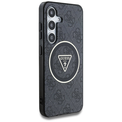 MagSafe-skal för Samsung Galaxy S25 S931, Guess, IML Glitter 4G Circle Triangle, Svart