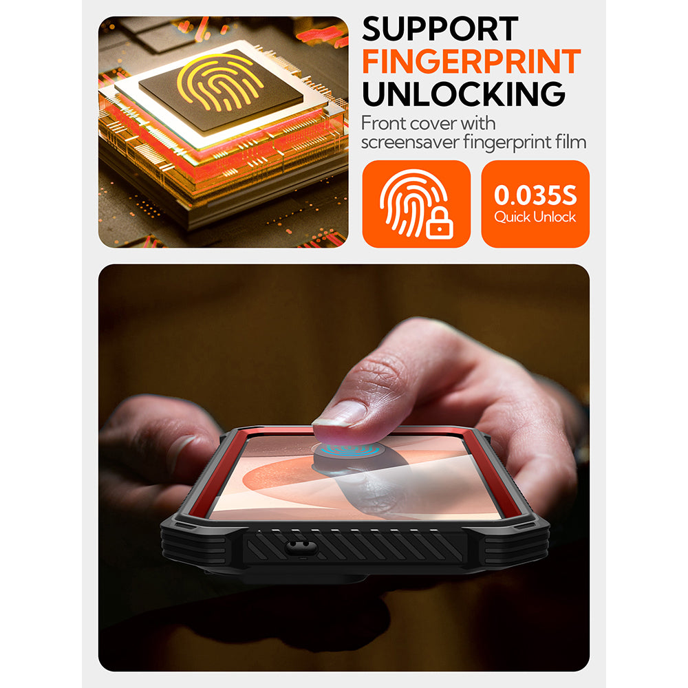 MagSafe-skal för Samsung Galaxy S25 S931, i-Blason, ArmorBox, Röd