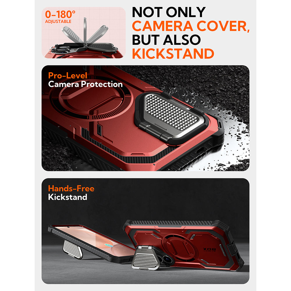 MagSafe-skal för Samsung Galaxy S25 S931, i-Blason, ArmorBox, Röd