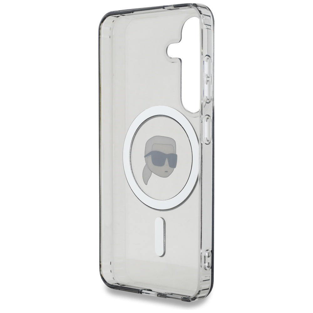 MagSafe-fodral för Samsung Galaxy S25 S931, Karl Lagerfeld, IML Karl's Head, Svart