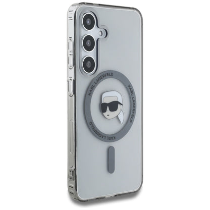 MagSafe-fodral för Samsung Galaxy S25 S931, Karl Lagerfeld, IML Karl's Head, Svart