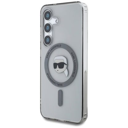 MagSafe-fodral för Samsung Galaxy S25 S931, Karl Lagerfeld, IML Karl's Head, Svart