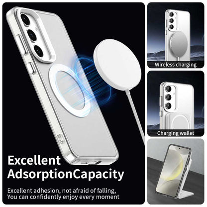 MagSafe-fodral för Samsung Galaxy S25 S931 / S24 S921, Techsuit, CandyCase, Vit