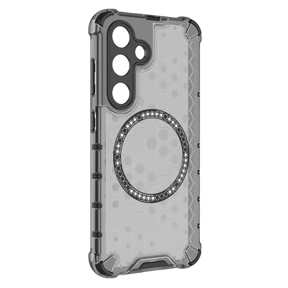 MagSafe-fodral för Samsung Galaxy S25 S931, Techsuit, HoneyComb Shield, Svart