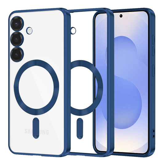 MagSafe-fodral för Samsung Galaxy S25 S931, Techsuit, Luxury Crystal, Mörkblå