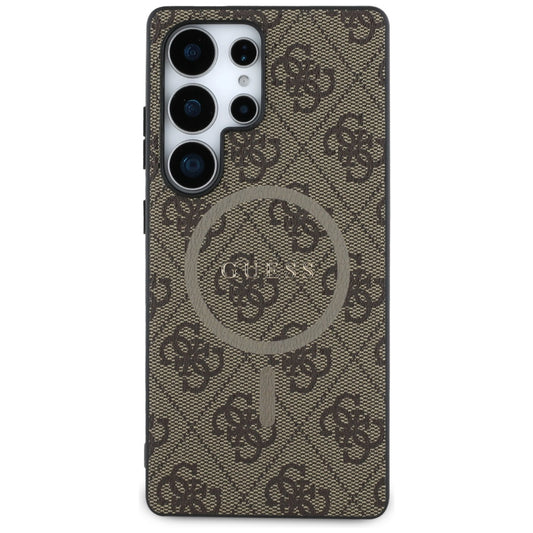 MagSafe-fodral för Samsung Galaxy S25 Ultra S938, Guess, 4G Ring Classic Logo, Brun