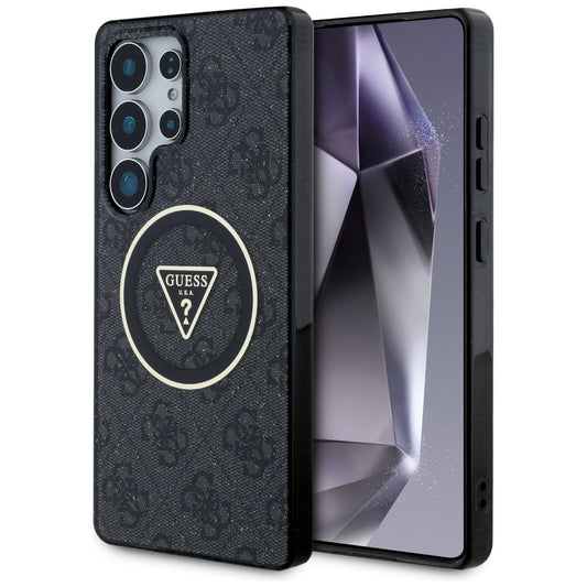 MagSafe-skal för Samsung Galaxy S25 Ultra S938, Guess, IML Glitter 4G Circle Triangle, Svart