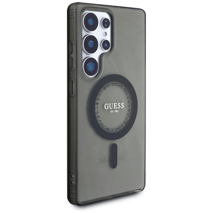 MagSafe-skal för Samsung Galaxy S25 Ultra S938, Guess, IML Rhinestone, Svart