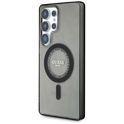 MagSafe-skal för Samsung Galaxy S25 Ultra S938, Guess, IML Rhinestone, Svart