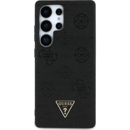 MagSafe-fodral för Samsung Galaxy S25 Ultra S938, Guess, Peony Grained Hot Stamp Triangle, Brun