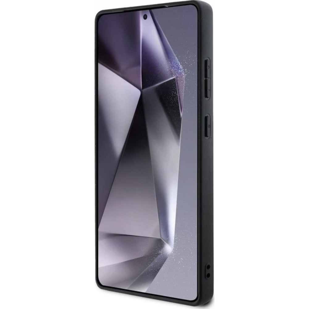 MagSafe-fodral för Samsung Galaxy S25 Ultra S938, Guess, Peony Grained Hot Stamp Triangle, Brun