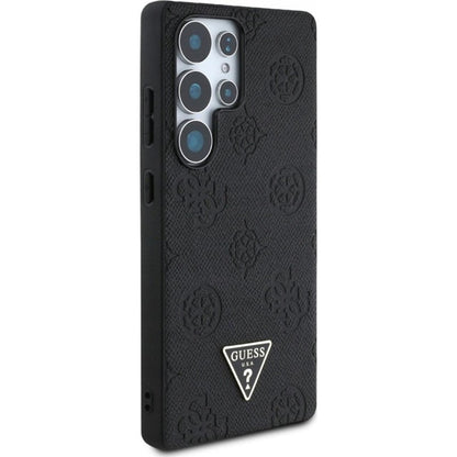 MagSafe-fodral för Samsung Galaxy S25 Ultra S938, Guess, Peony Grained Hot Stamp Triangle, Brun