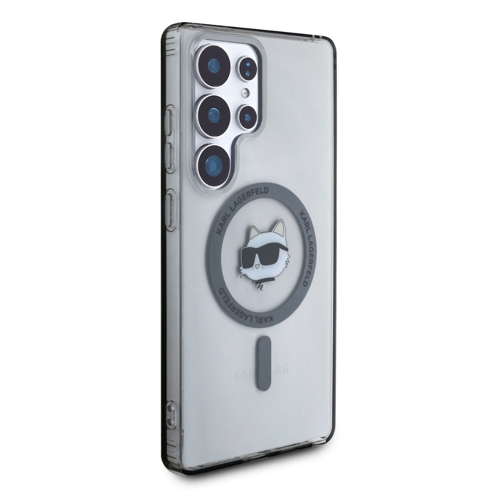 MagSafe-fodral för Samsung Galaxy S25 Ultra S938, Karl Lagerfeld, IML Choupette's Head, Svart